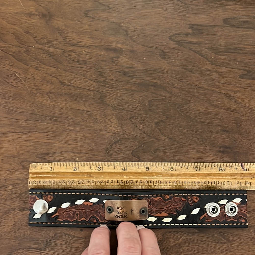 Leather snap Bracelet - Picture 3 of 7